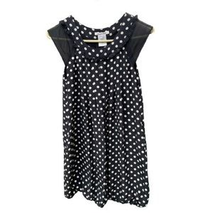 ⭐️Host Pick⭐️ Alice + Olivia 100% Silk Black & White Polka Dot Plum Dres…